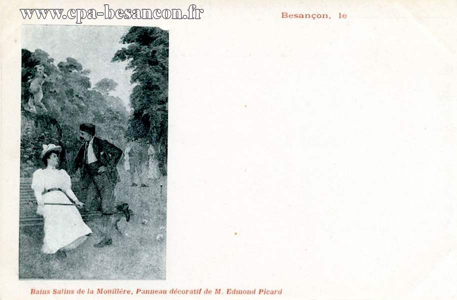 Besançon - Bains Salins de la Mouillère. Panneau décoratif de M. Edmond Picard